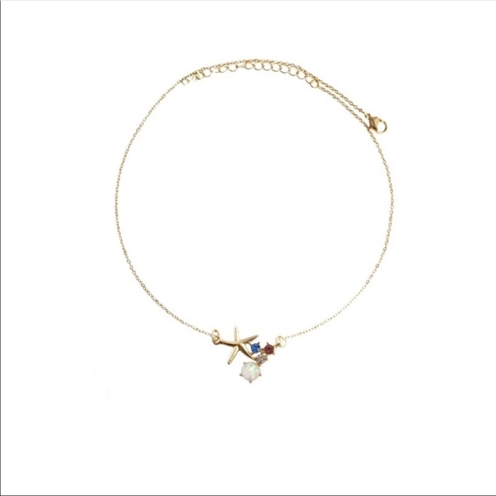 Starfish Rhinestone Necklace - Picture 2 of 3